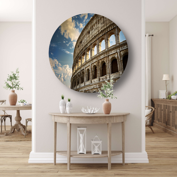 Het Colosseum onder de Romeinse hemel forex muurcirkel