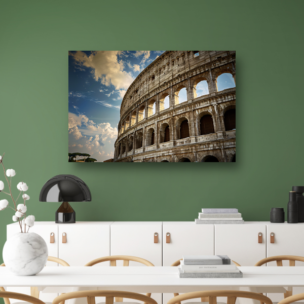 Het Colosseum onder de Romeinse hemel canvas