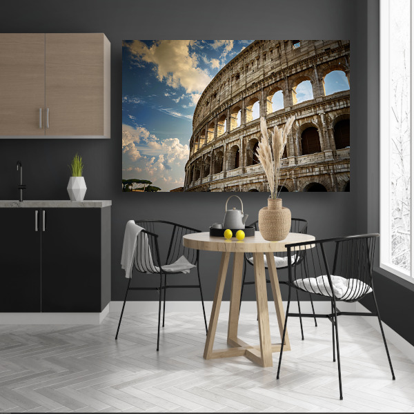 Het Colosseum onder de Romeinse hemel canvas