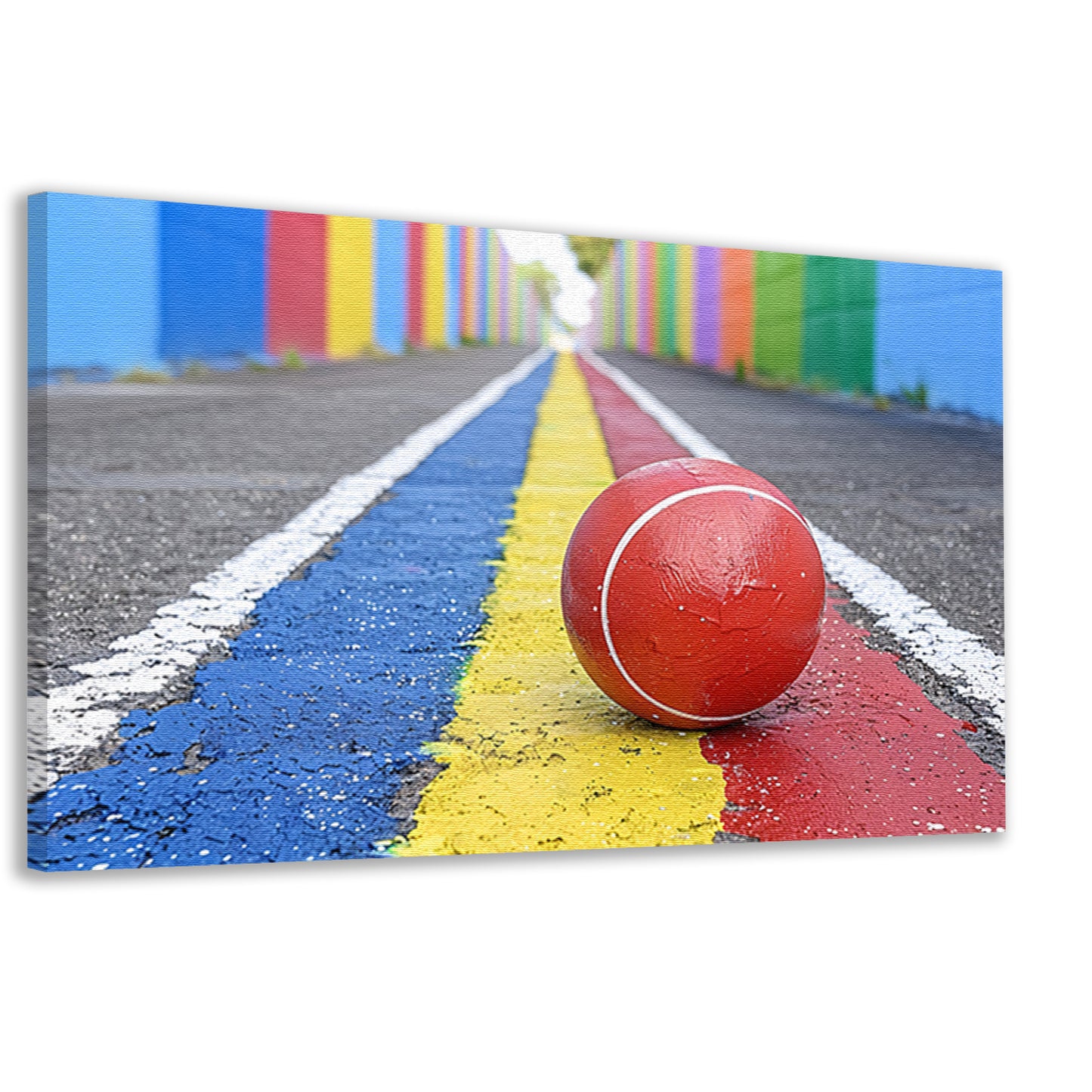 Rode Bal Straat canvas