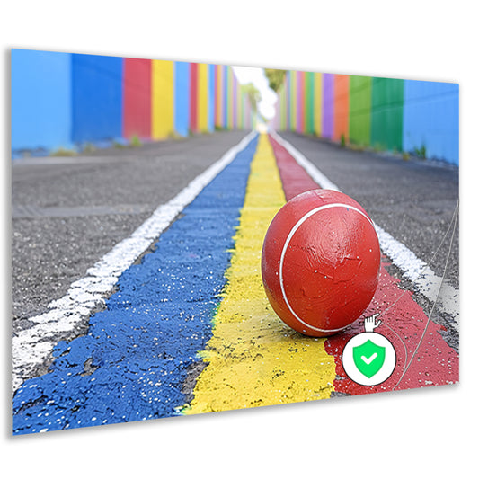 Rode Bal Straat poster