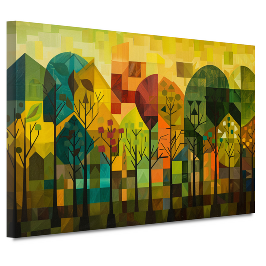 Geometrische Natuur en Architectuur in Kleur canvas