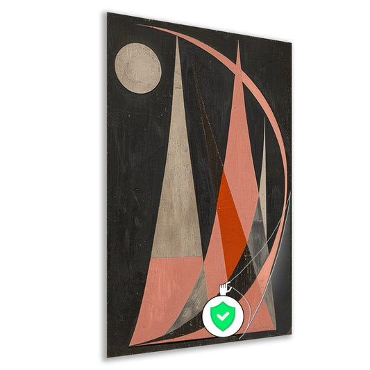 Abstract geometrisch kunstwerk met kleurrijk contrast poster