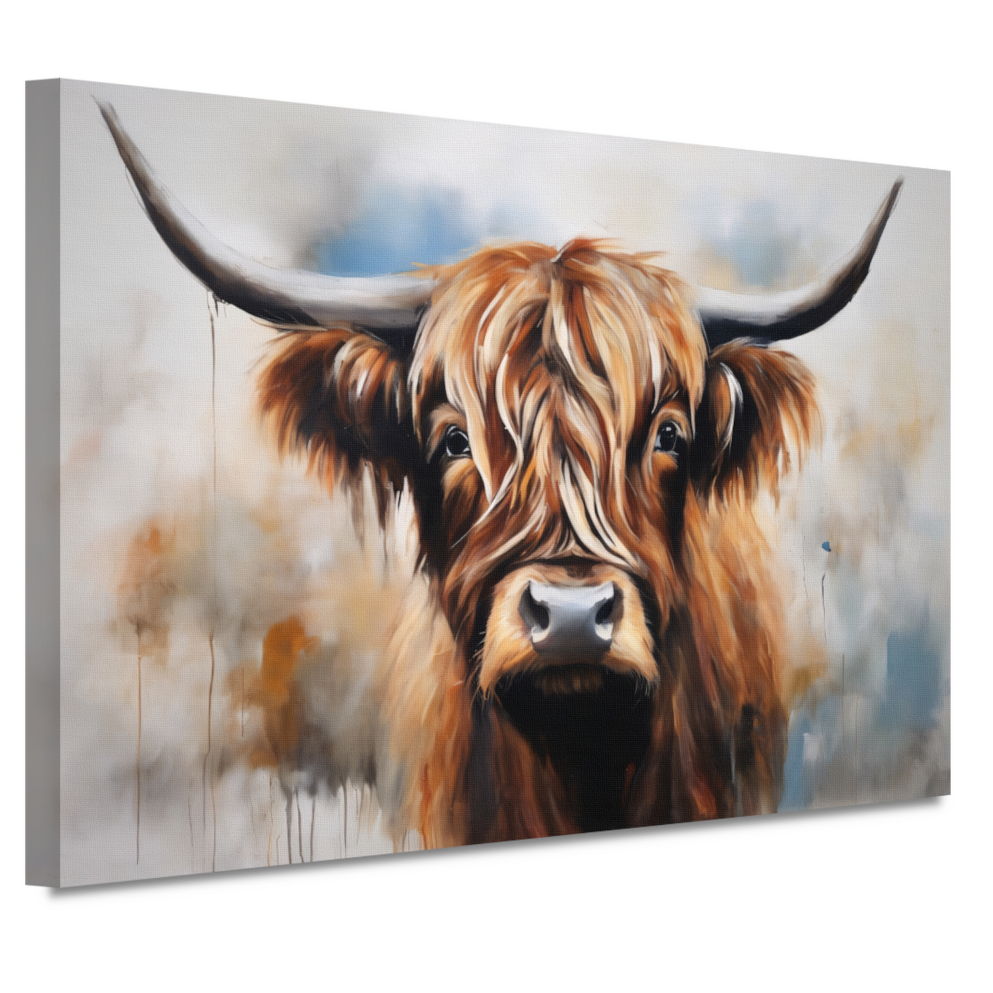 Starende Schotse Hooglander in Detail canvas