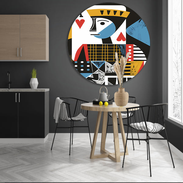 Abstracte Schoppen Aas Kunst aluminium muurcirkel