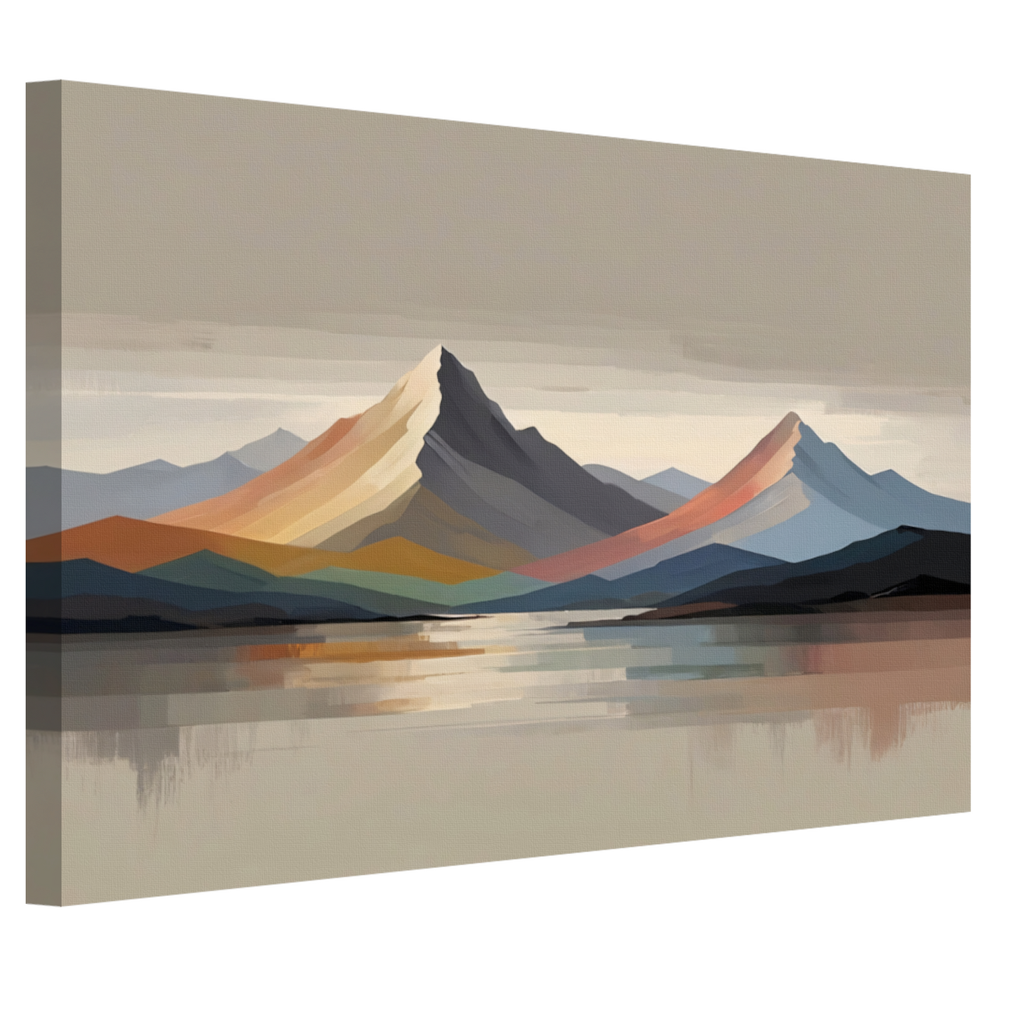 Abstracte Weerspiegeling in Berglandschap canvas