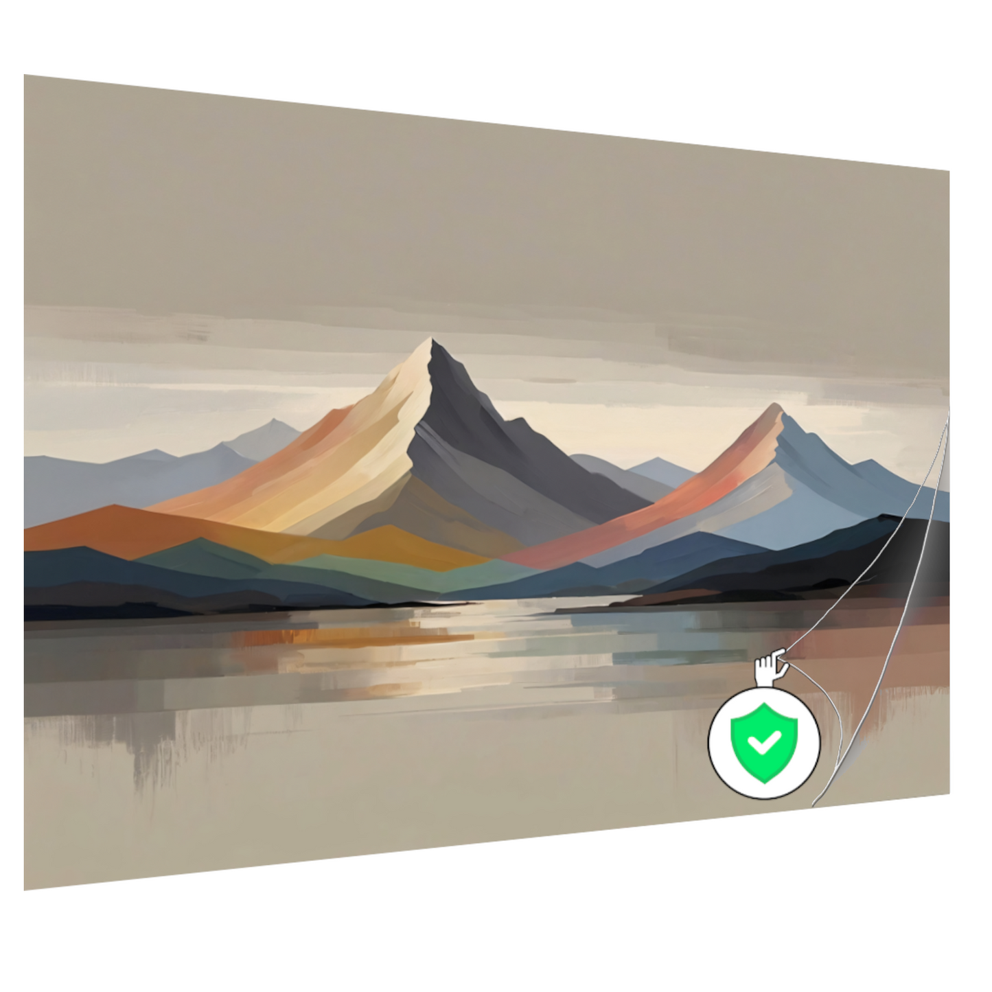 Abstracte Weerspiegeling in Berglandschap poster