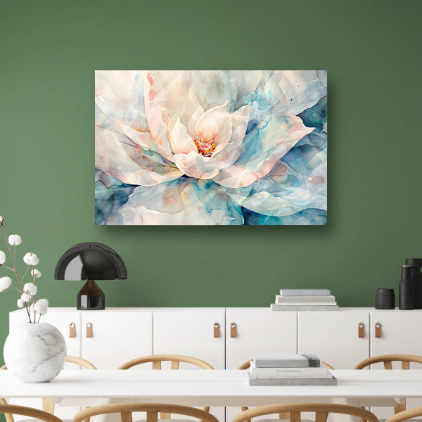 Schilderij van prachtige aquarel bloem poster