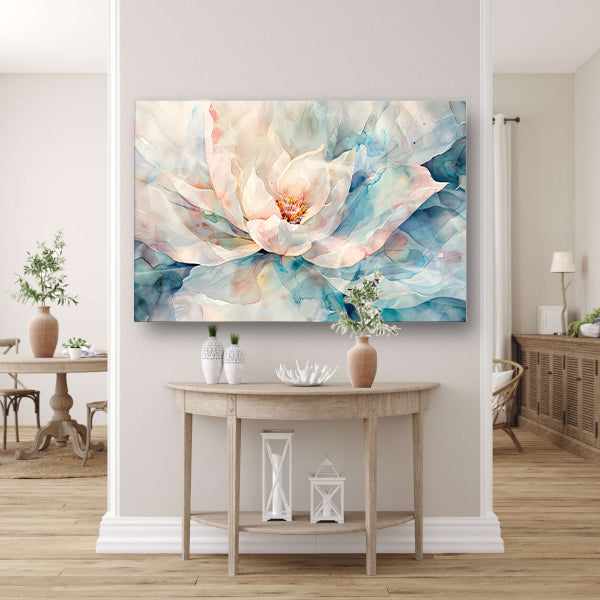 Schilderij van prachtige aquarel bloem poster