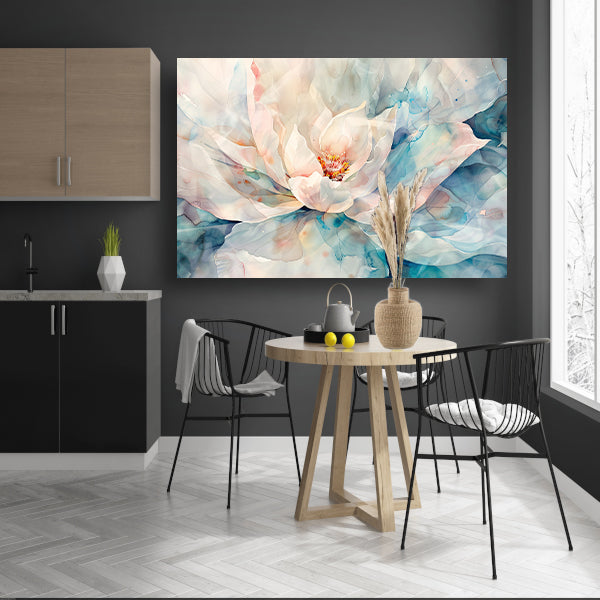 Schilderij van prachtige aquarel bloem poster