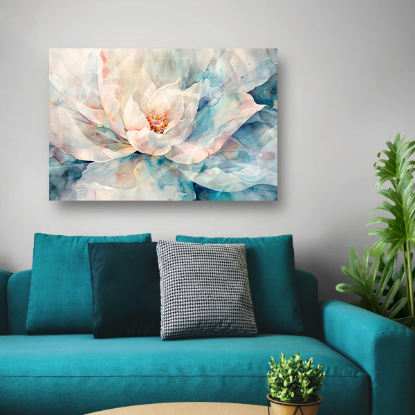 Schilderij van prachtige aquarel bloem poster