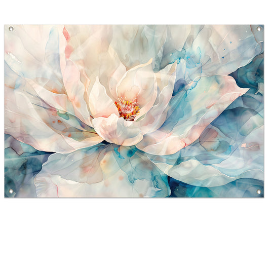 Schilderij van prachtige aquarel bloem tuinposter