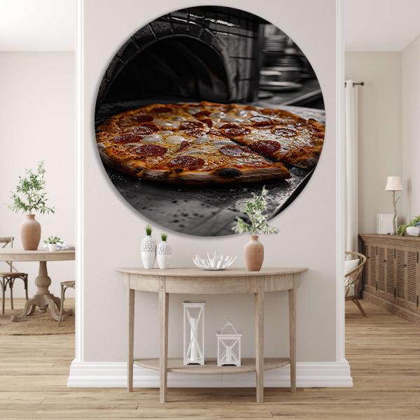 Pizza in een steenoven forex muurcirkel
