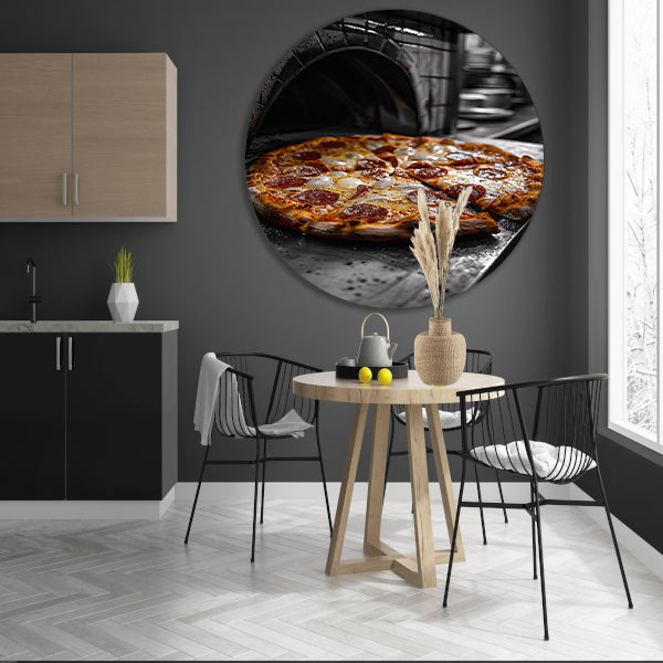 Pizza in een steenoven forex muurcirkel