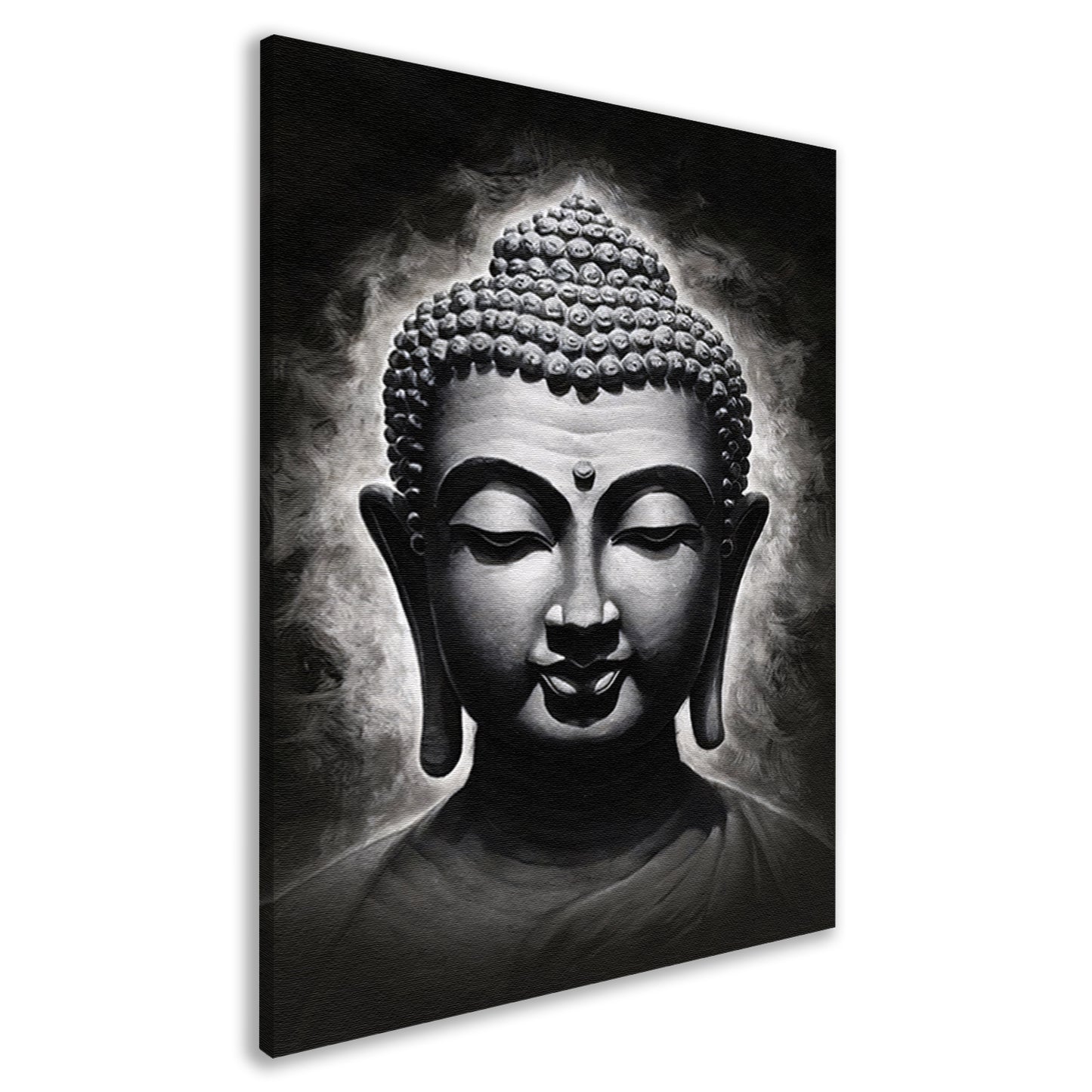 Serene Boeddha in Monochrome Tinten canvas