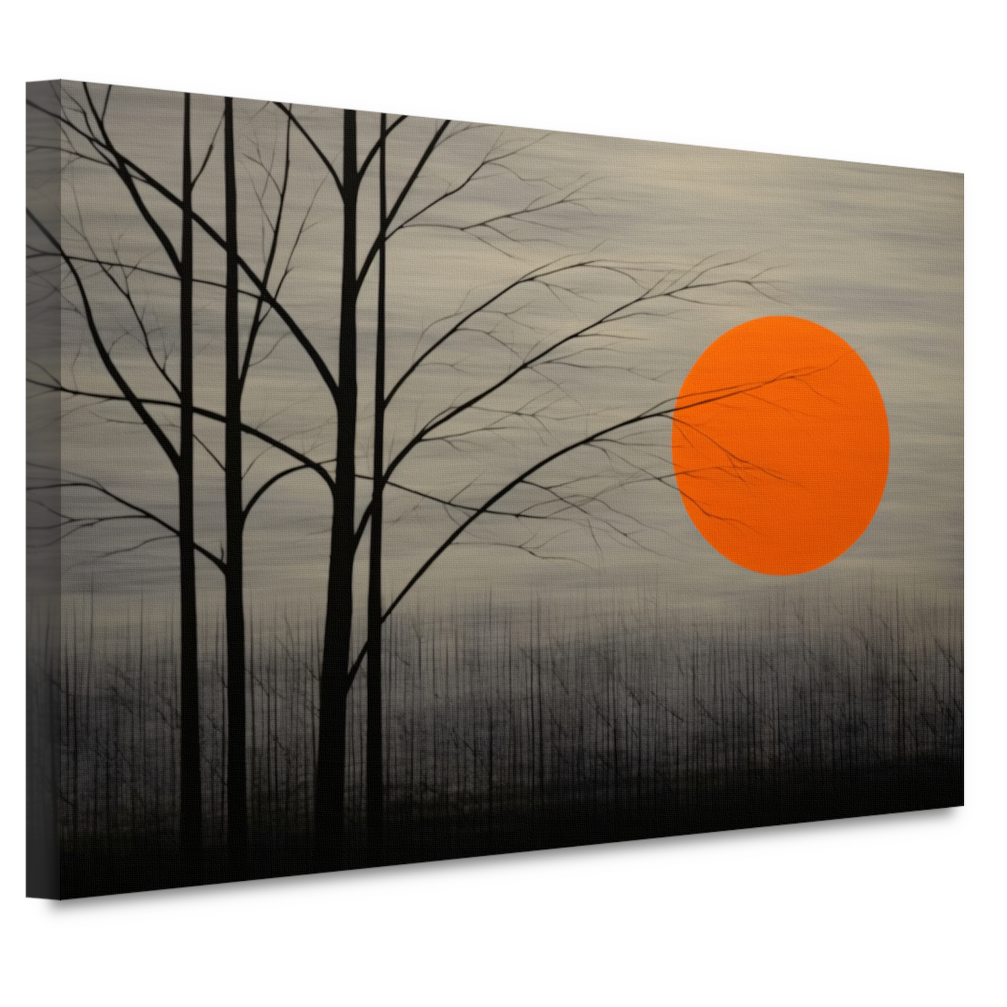 Landschap in primaire kleuren canvas