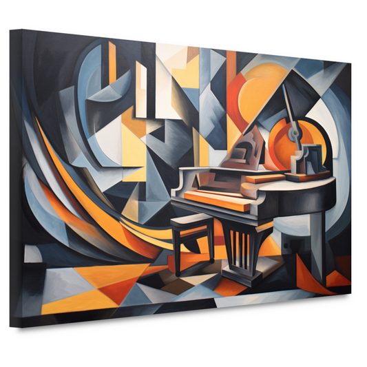 Piano in minimalistische stijl canvas