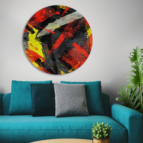 Abstract met Levendige Kleuren forex muurcirkel