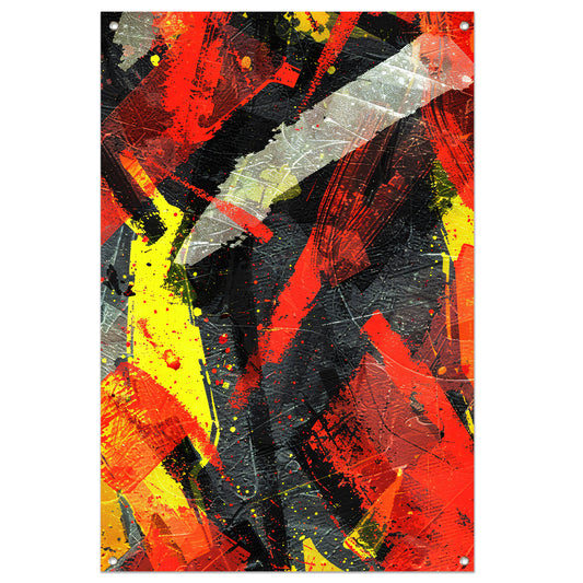 Abstract  met Levendige Kleuren tuinposter