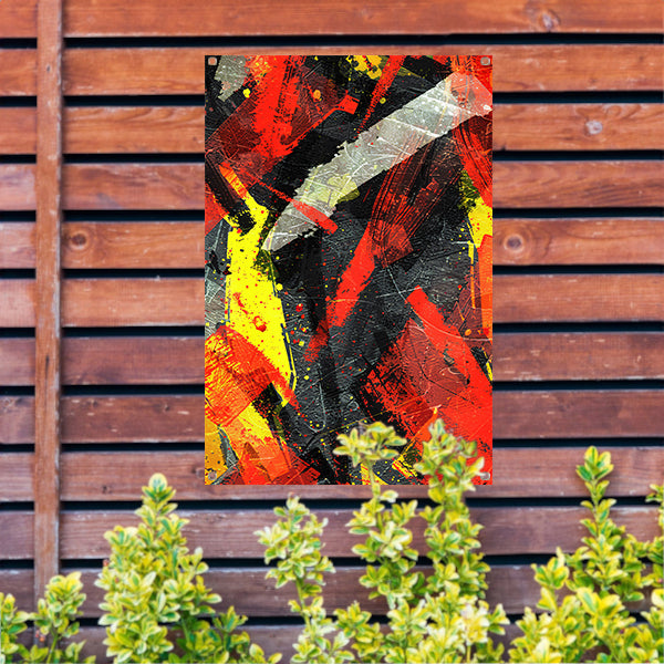 Abstract met Levendige Kleuren tuinposter