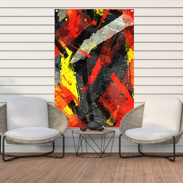 Abstract met Levendige Kleuren tuinposter