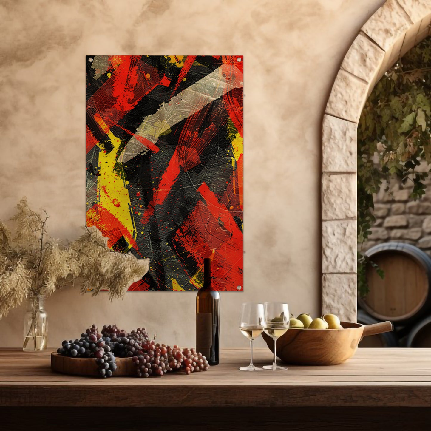Abstract met Levendige Kleuren tuinposter