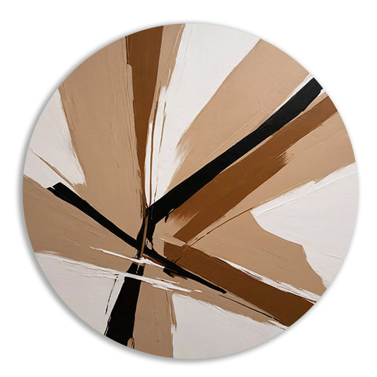 Dynamische Monochrome Abstractie met Diepte aluminium muurcirkel