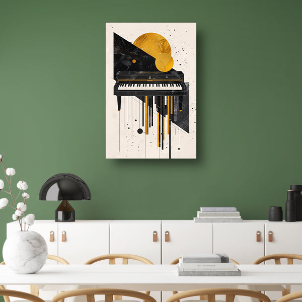 Abstract Piano in Minimalistisch Stijl poster