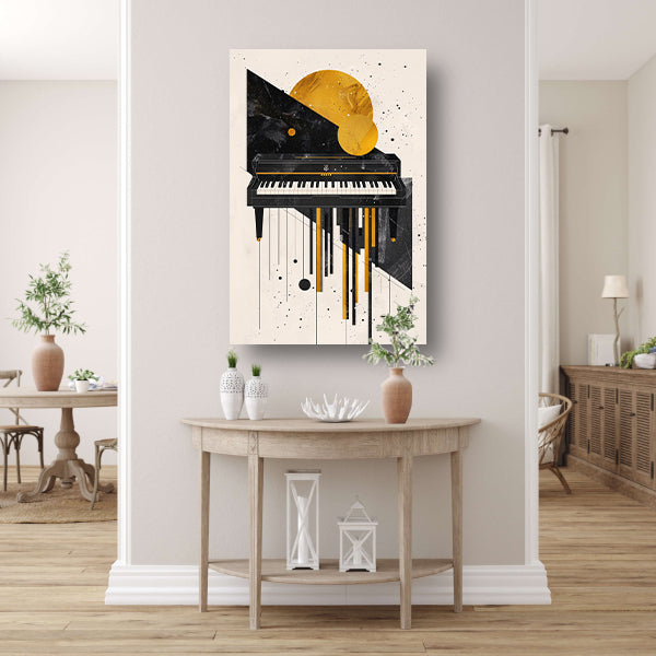 Abstract Piano in Minimalistisch Stijl canvas