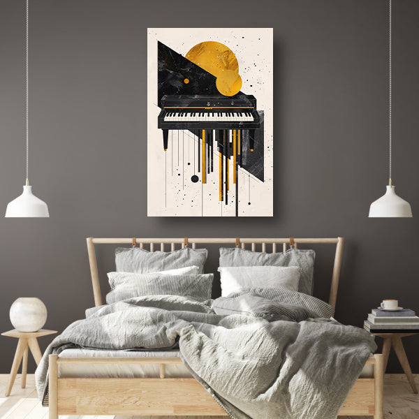 Abstract Piano in Minimalistisch Stijl poster