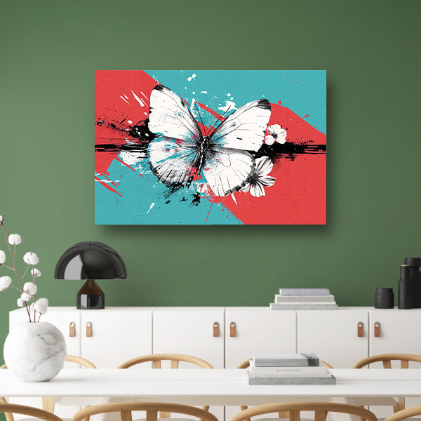 Abstracte moderne vlinder kunst aan de muur poster