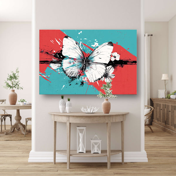 Abstracte moderne vlinder kunst aan de muur poster