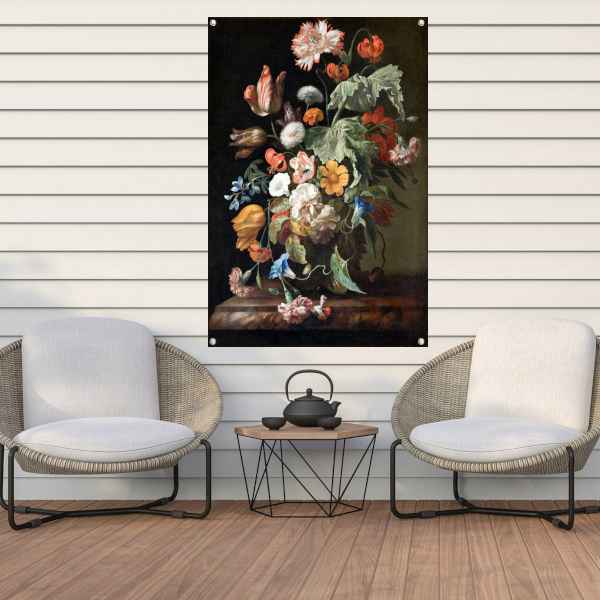 Stilleven met bloemen - Rachel Ruysch tuinposter