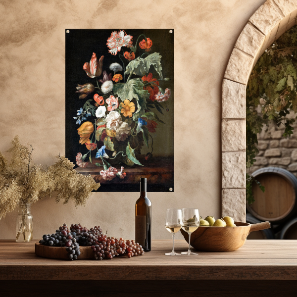 Stilleven met bloemen - Rachel Ruysch tuinposter