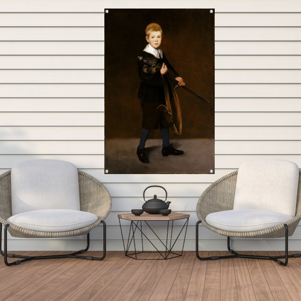 Jongen met een zwaard - Édouard Manet tuinposter