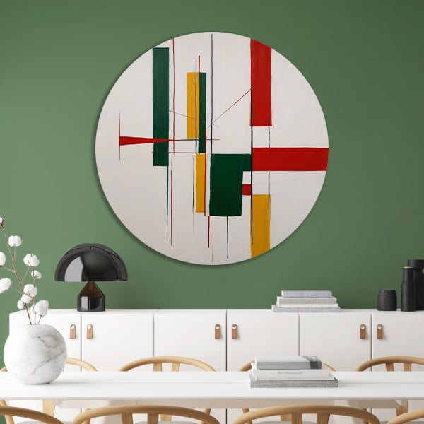 Dynamische Abstractie met Primaire Kleuren forex muurcirkel