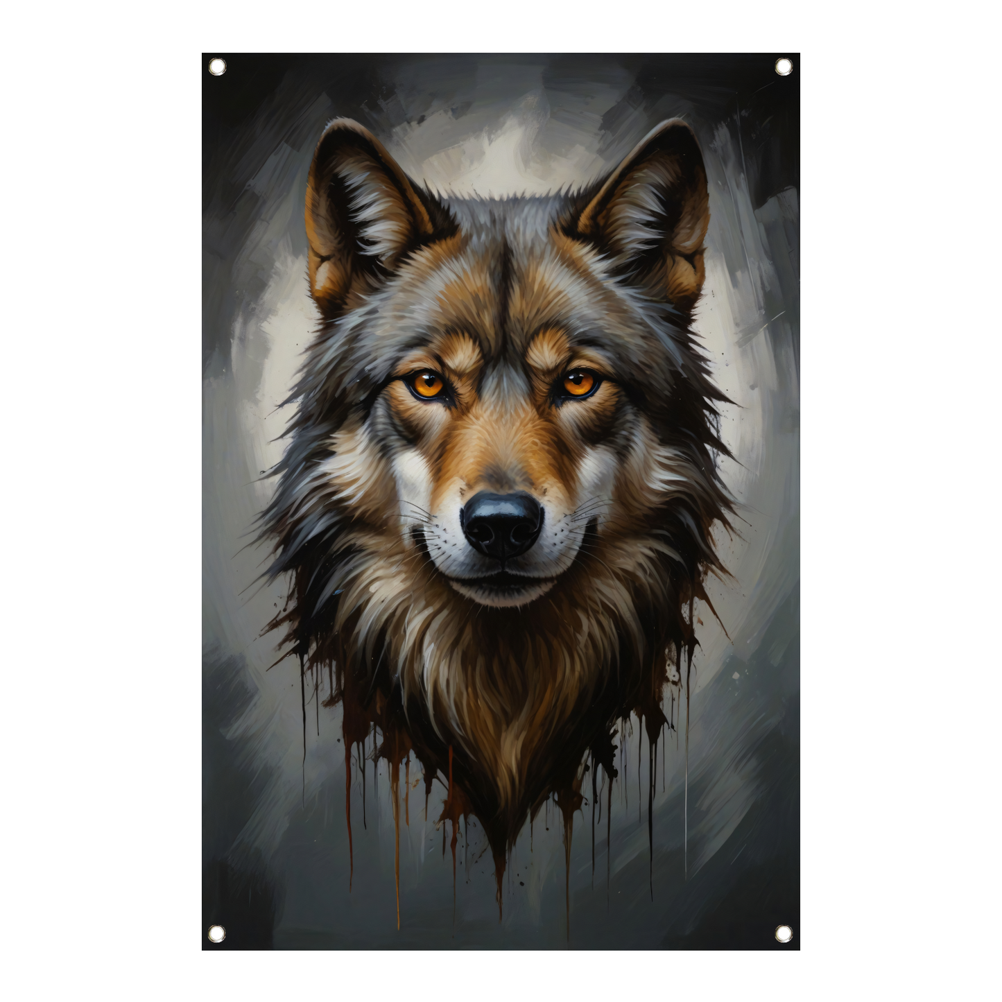 De Majestueuze Blik van een Wolf tuinposter