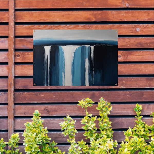 Abstracte Visie van een Serene Waterval tuinposter