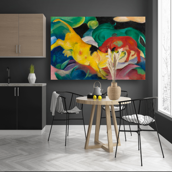 Koeien Rood Groen Geel - Franz Marc poster