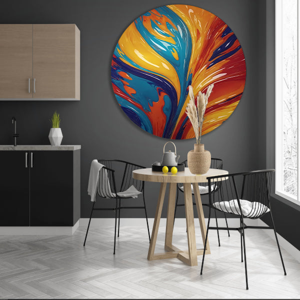 Dans van Kleuren in Abstracte Harmonie forex muurcirkel