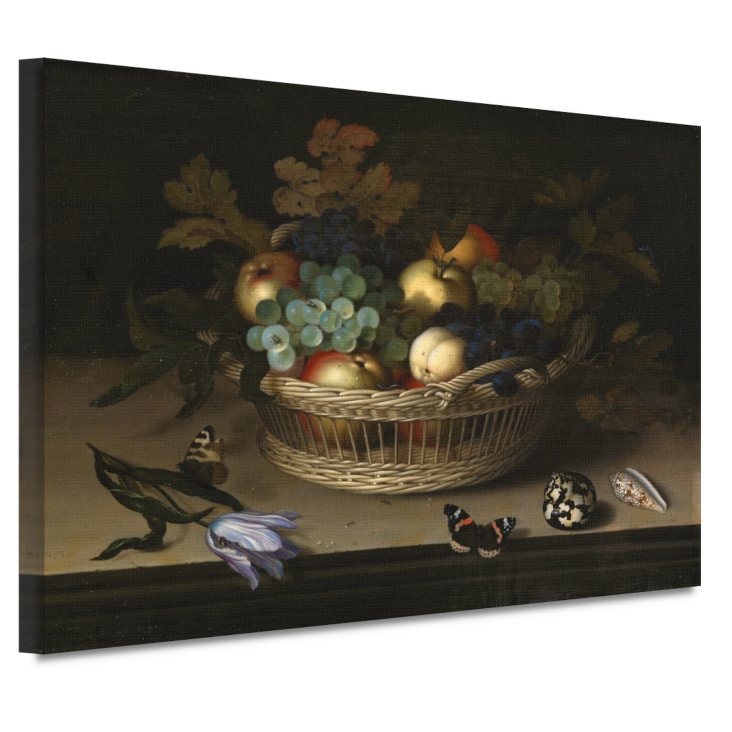 Stilleven met fruitmand - Balthasar van der Ast canvas