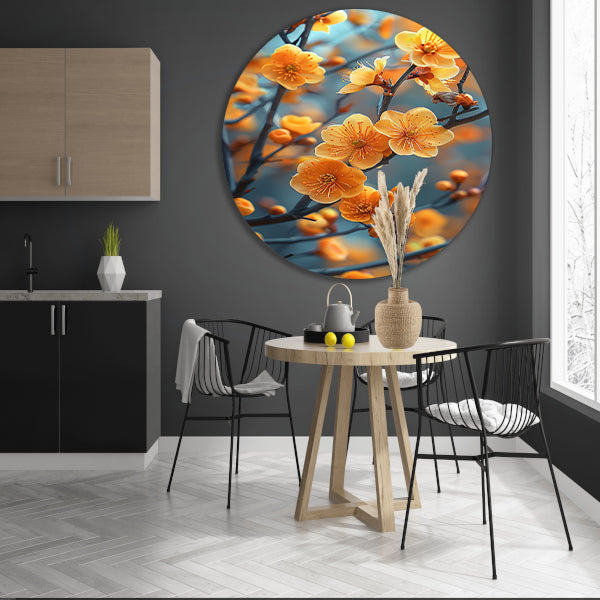 Zonnebloemen op een Tak forex muurcirkel