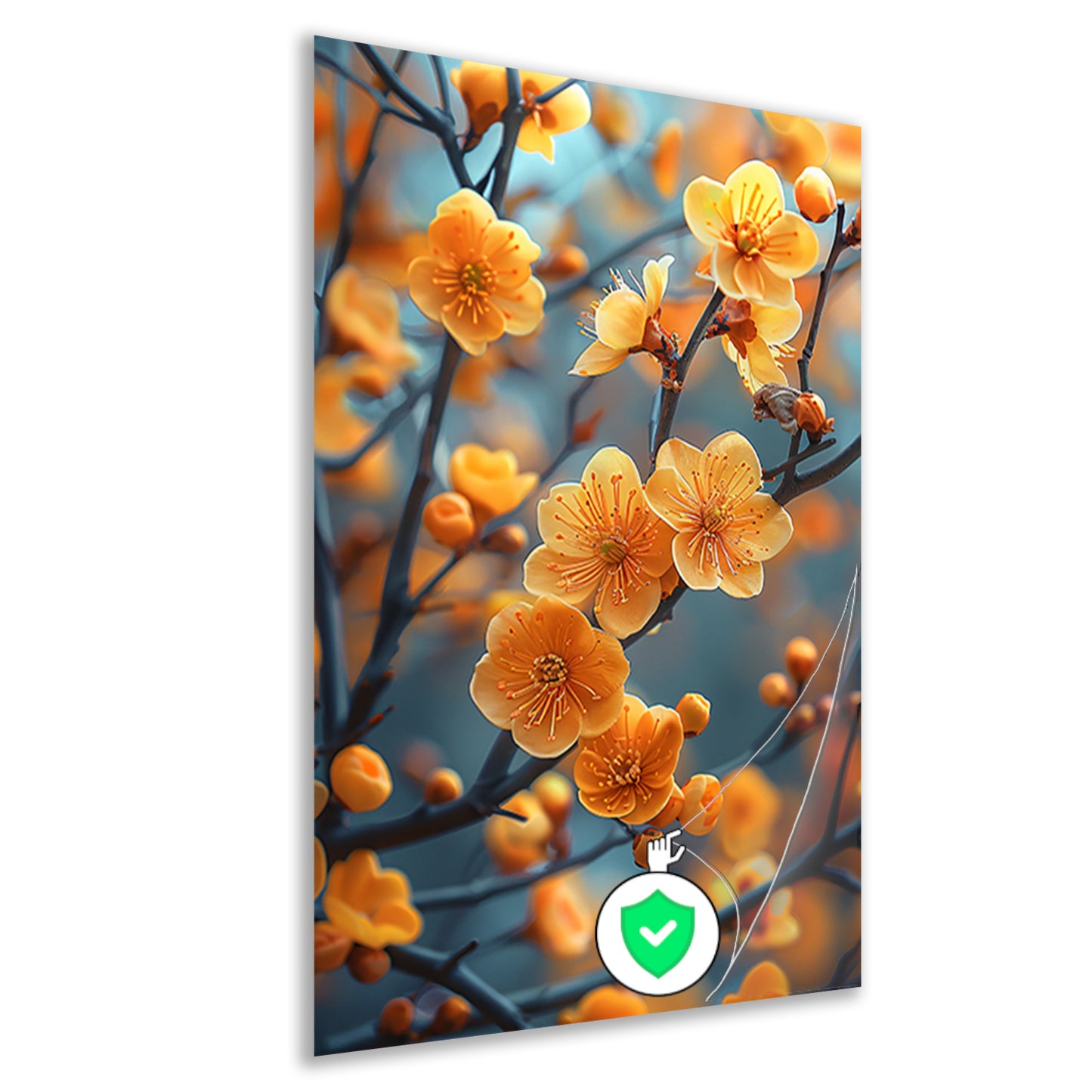 Zonnebloemen op een Tak poster