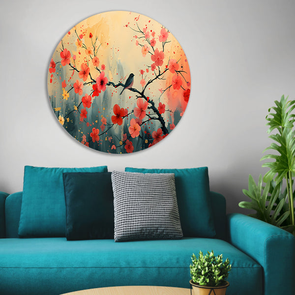 Aquarel vogel bloesemtak forex muurcirkel