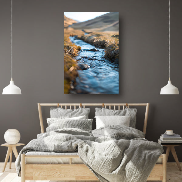 Stroompje door het landschap acrylglas