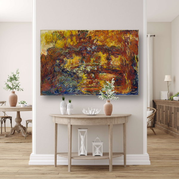 De Japanse voetgangersbrug - Claude Monet canvas
