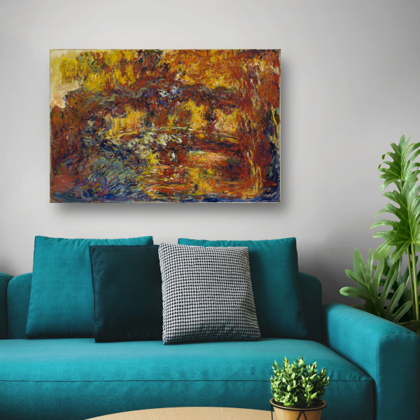 De Japanse voetgangersbrug - Claude Monet canvas
