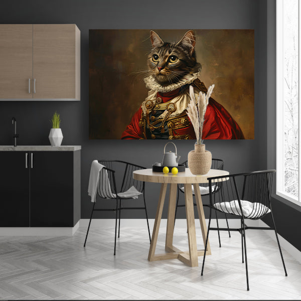 Majestueuze Kat in Koninklijke Kledij acrylglas