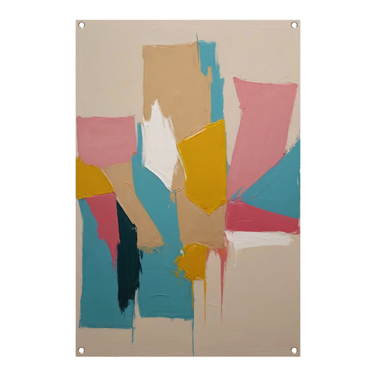 Harmonische Abstractie in Pasteltinten tuinposter