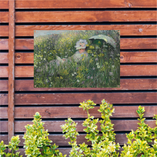 In de weide - Claude Monet tuinposter
